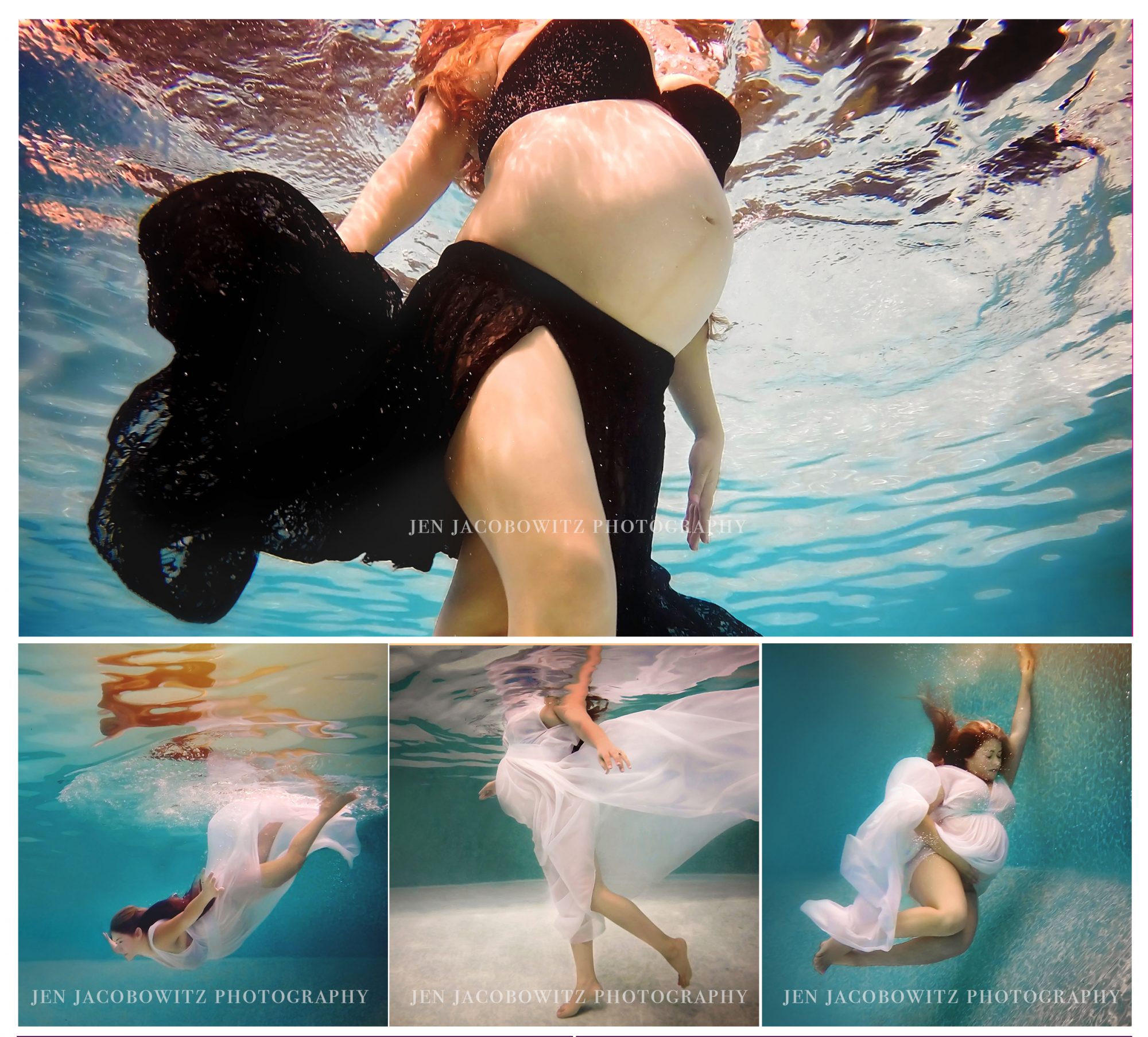 underwater maternity photography session