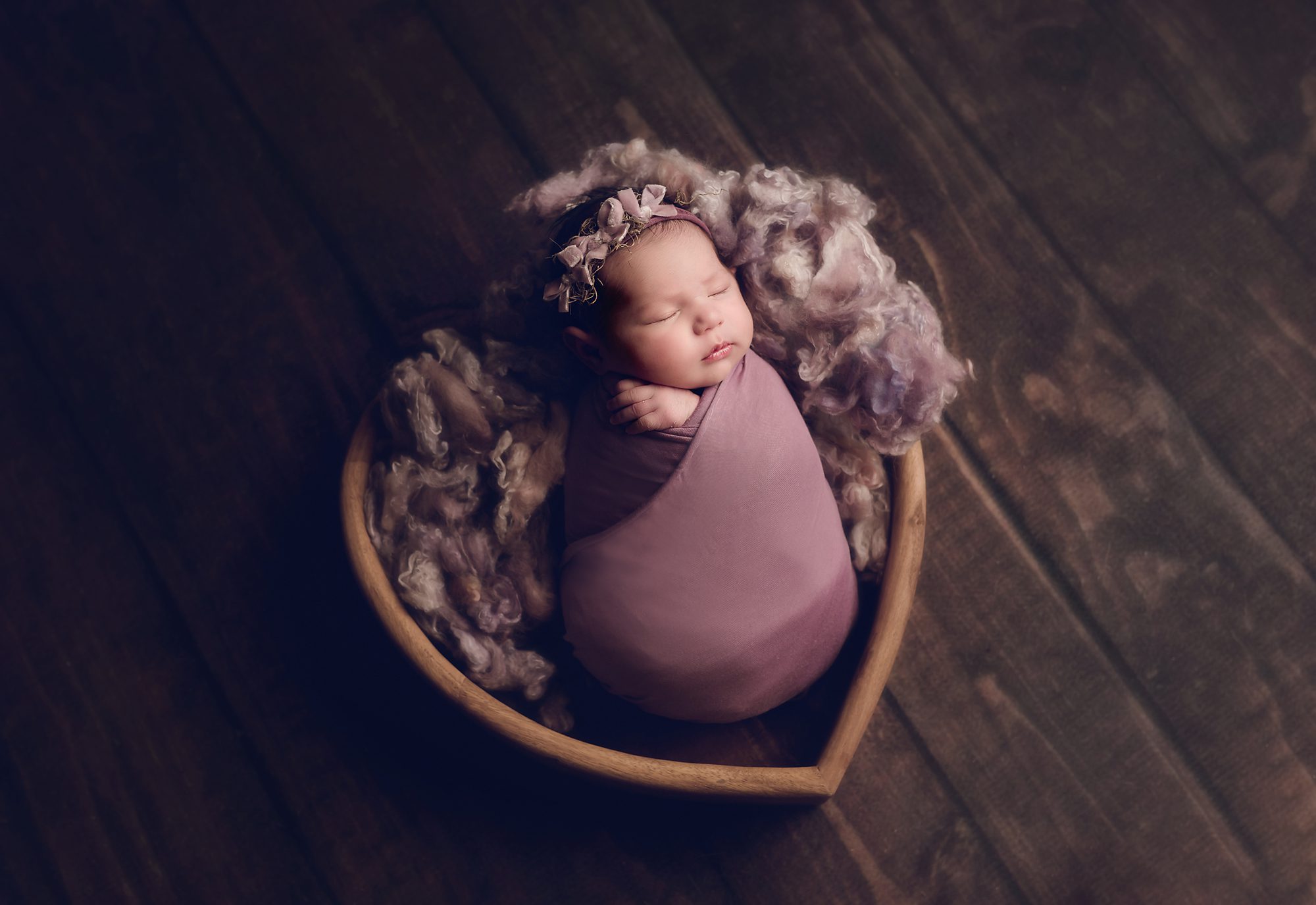 Purple and Pink Newborn Session