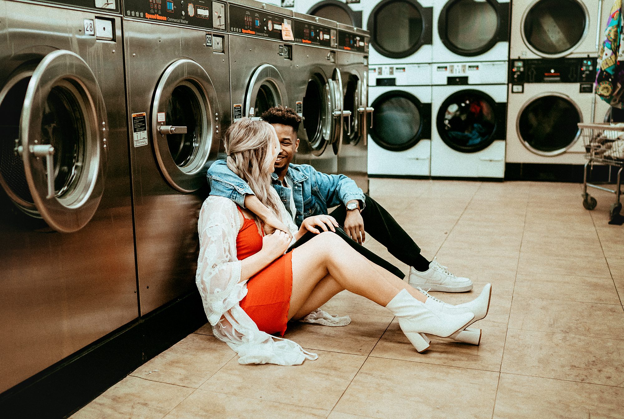 Couple's Laundromat Session