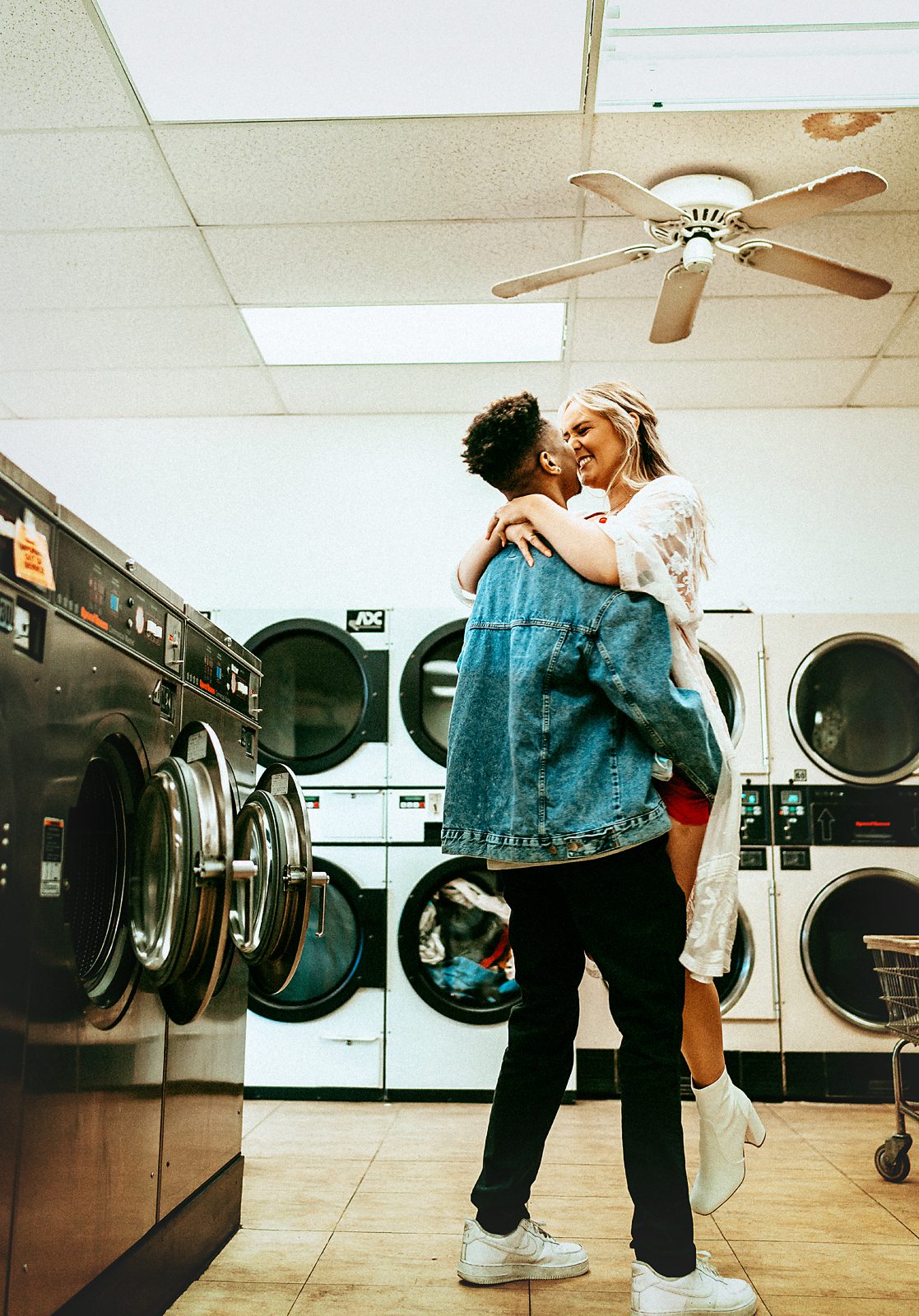 couple's laundromat session