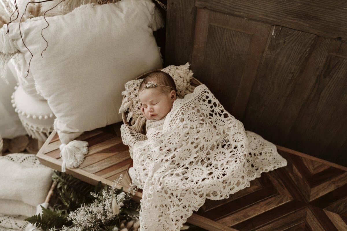 wrapped newborn session by Jen Jacobowitz Photography in Richmond VA