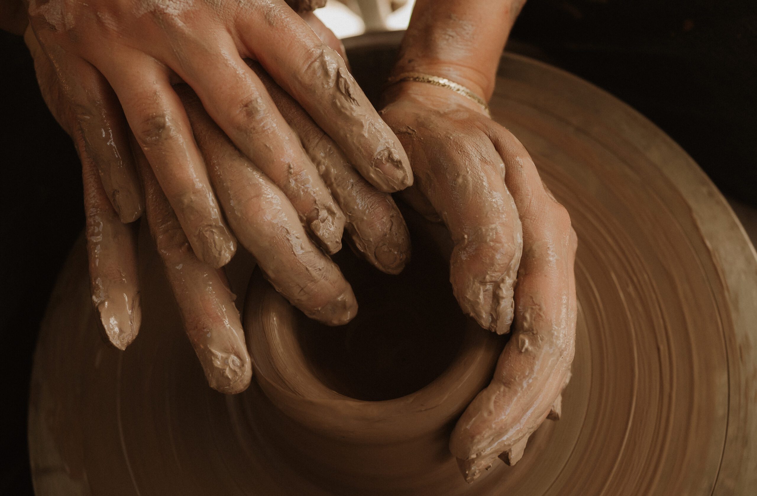 couples and family pottery wheel photography session with Jen Jacobowitz Photography in Richmond VA